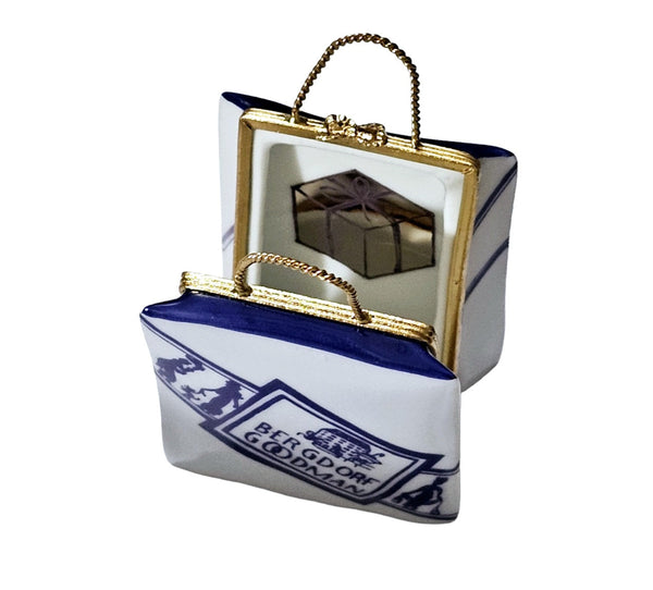 Bergdorf Goodman Limoges Luxury Box Porcelain Limoges purse travel French Trinket Box