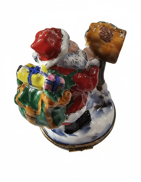 Santa with Gifts at Mailbox