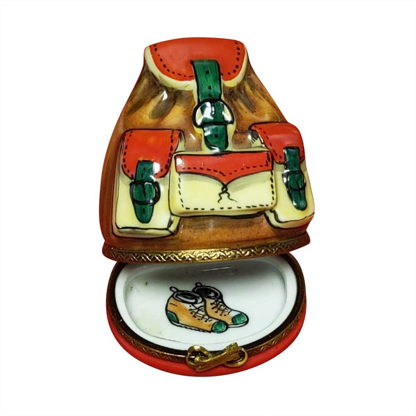 Backpack Shaped Porcelain Limoges Box, view 2