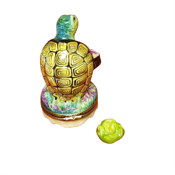 Mr Turtle with Shopping Basket Limoges Box, view 3