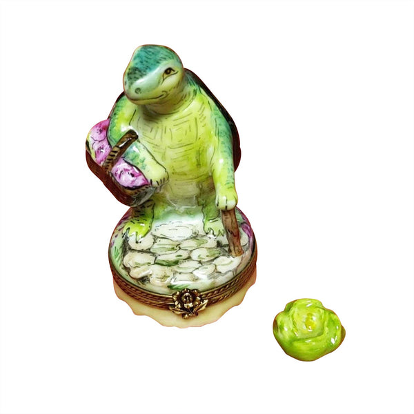 Mr Turtle with Shopping Basket Limoges Box