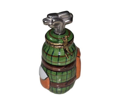 Golf Bag Limoges Collector Box Porcelain Limoges Sports French Trinket Box