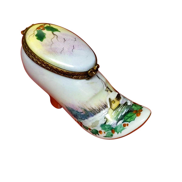 Dutch Clog Limoges Box with Painted Church, view 3