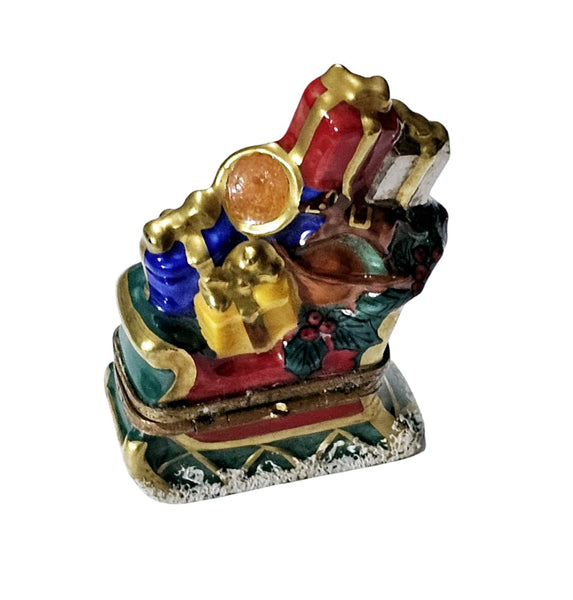 Santa's Magical Sleigh Box Porcelain Limoges christmas French Trinket Box