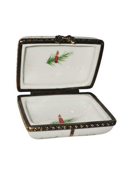 Joyeuse Noel Gold Bow Christmas Rectangle