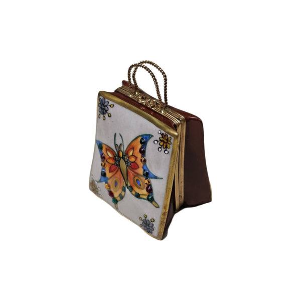 Butterfly Artisan Limoges Box Porcelain Limoges Bag purse shoes fashion French Trinket Box
