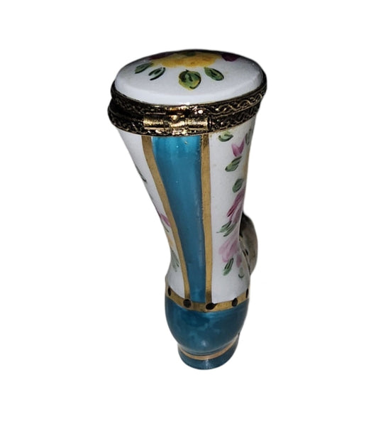 Victorian Elegance Green Shoe Porcelain Limoges Shoe shoes French Trinket Box