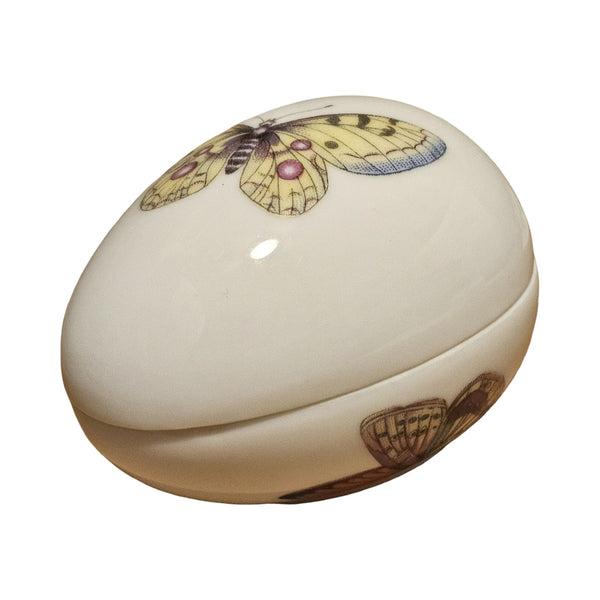 Butterfly Limoges Porcelain Egg, Hand-Painted, No Hinge, view 5