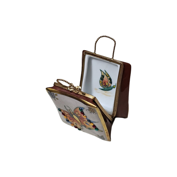 Butterfly Artisan Limoges Box Porcelain Limoges Bag purse shoes fashion French Trinket Box