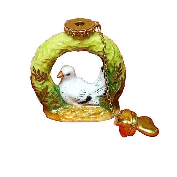 Perfume Bottles and Dove Wreath Porcelain Limoges Box, view 2