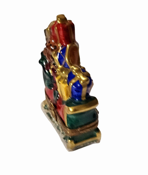 Santa's Magical Sleigh Box Porcelain Limoges christmas French Trinket Box