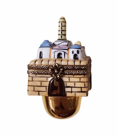 Jerusalem Dreidel Limoges Box Porcelain Limoges Religion religious French Trinket Box