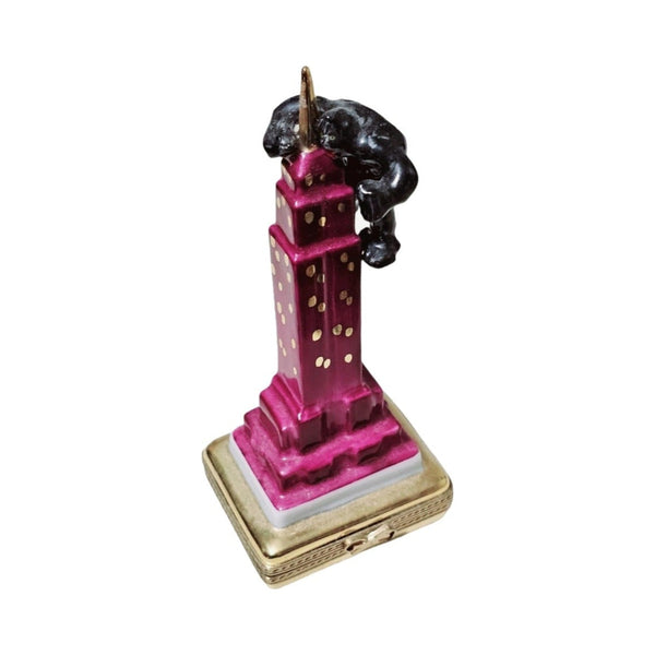 King Kong New York Tower Hand-Painted Limoges Box, view 2