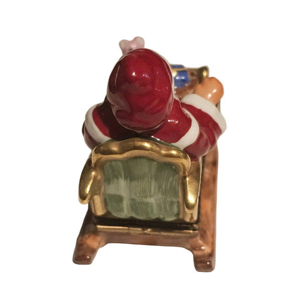 Santa in Sleigh Rochard Rare Authentic Limoges Box