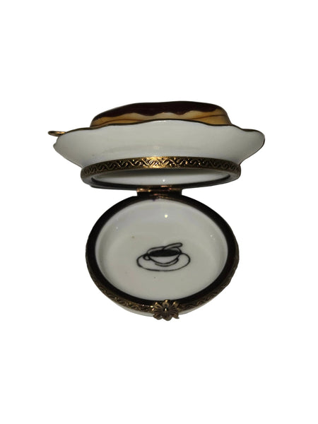 Eclair Pastry on Plate Limoges Box Authentic Limoges Box