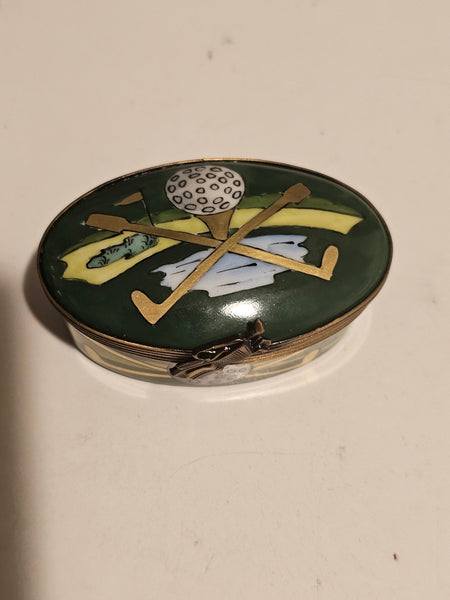 Oval Green Golf for Enthusiasts | Limoges Box