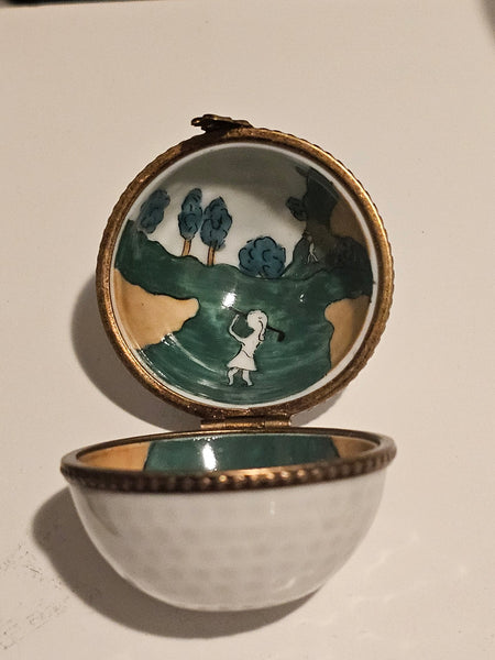 Golf Ball w Hole Flag Painting Inside