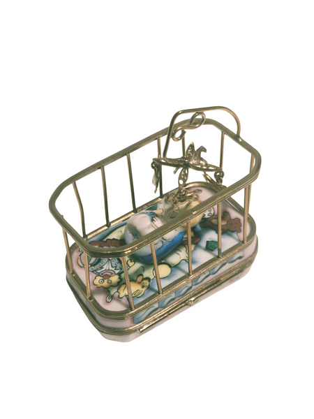 Baby in Playpen Rochard Authentic Limoges Box