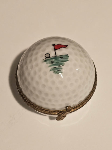 Golf Ball w Hole Flag Painting Inside