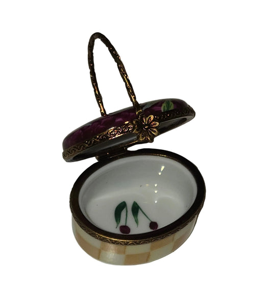 Cherries in Small Basket Authentic Limoges Box