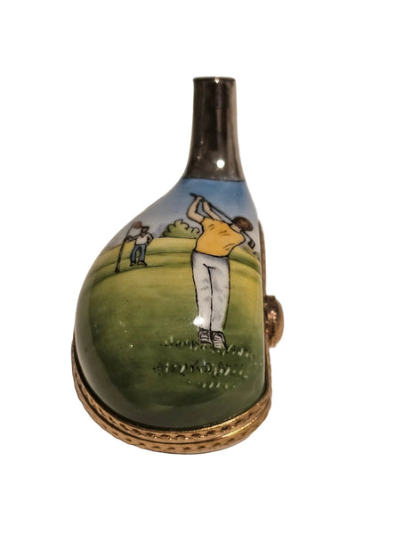 Golf Club Driver with Golfer Authentic Limoges Box