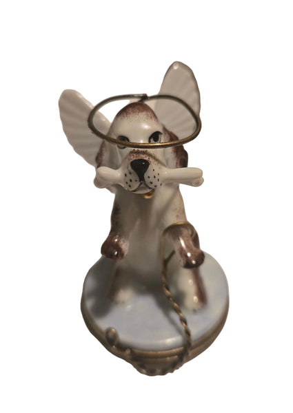 Angelic Dog Box for Pet Lovers Authentic Limoges Box