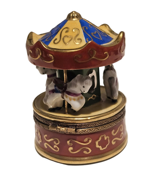 Red Carousel Limoges Box
