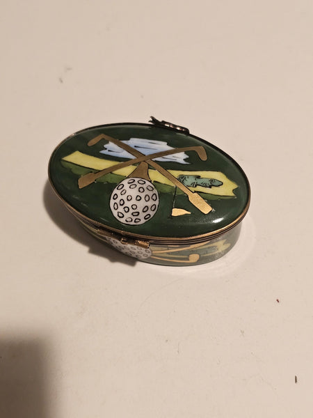 Oval Green Golf for Enthusiasts | Limoges Box