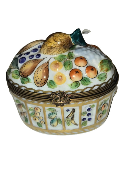 Large Fruit Basket Authentic Limoges Box