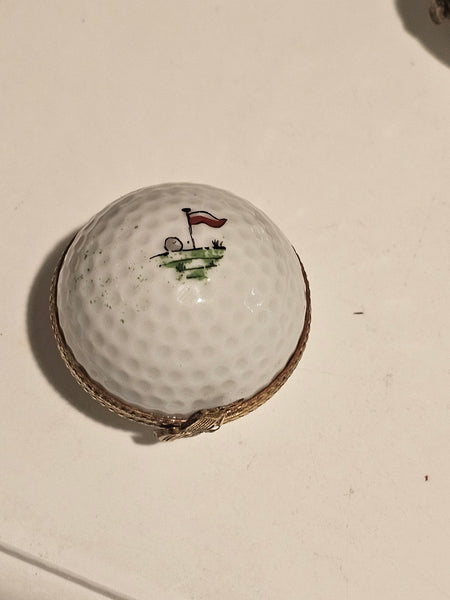 White Golf Ball with Hole Flag Inside
