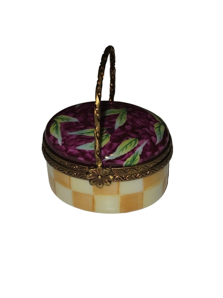 Cherries in Small Basket Authentic Limoges Box