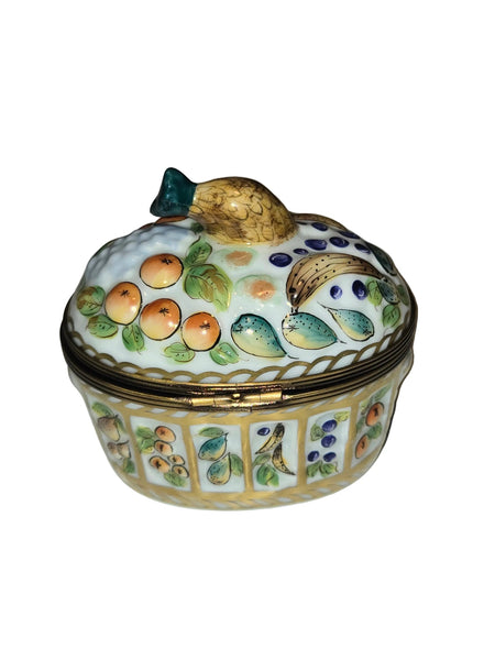 Large Fruit Basket Authentic Limoges Box