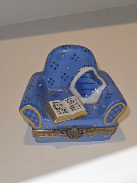 Blue Comfy Chair w Book