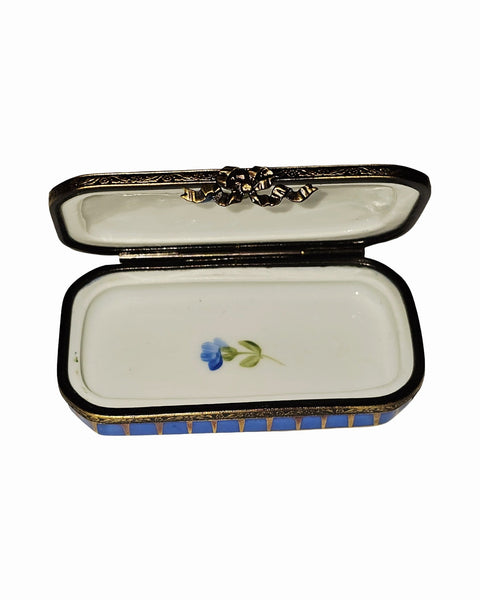 Blue Rectangle Floral Flat