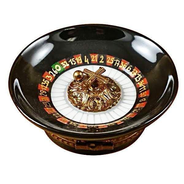 Roulette Wheel Porcelain Limoges games French Trinket Box