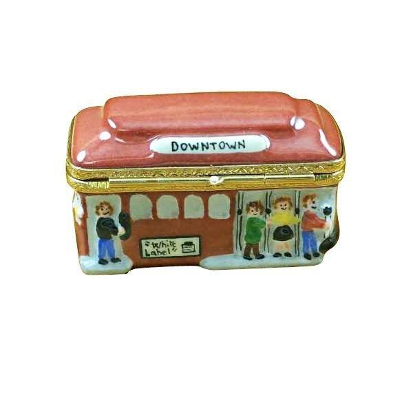 San Francisco Trolley Porcelain Limoges vehicle united states French Trinket Box
