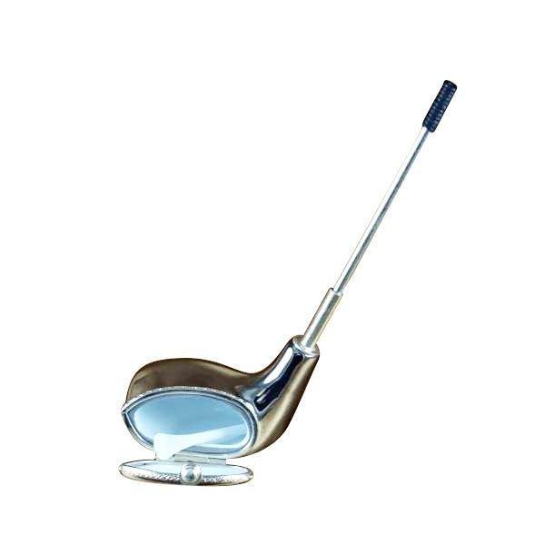 Silver Streak Driver with Removable Tee Golf Porcelain Limoges sports French Trinket Box