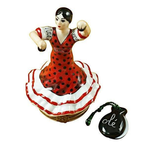 Spanish Flamenco Dancer Porcelain Limoges World Travel dance French Trinket Box