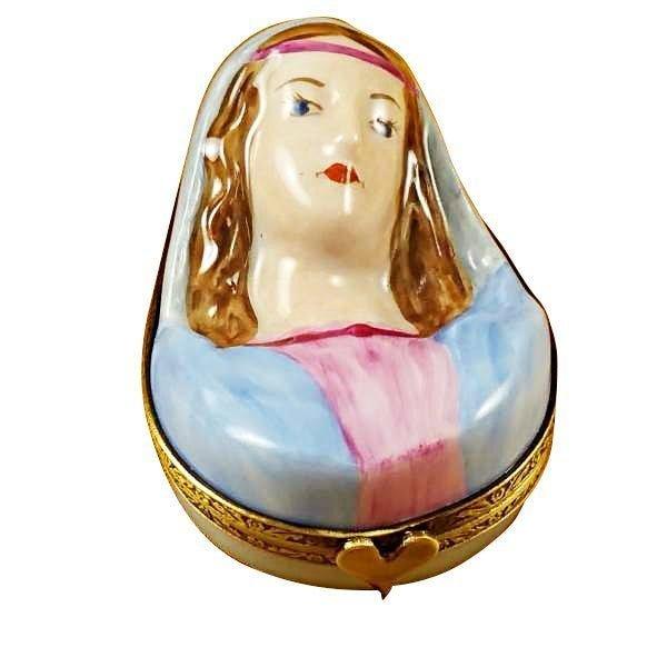 Virgin Mary Porcelain Limoges Religion French Trinket Box