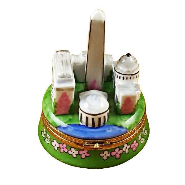 Washington Monuments Porcelain Limoges monuments united states French Trinket Box