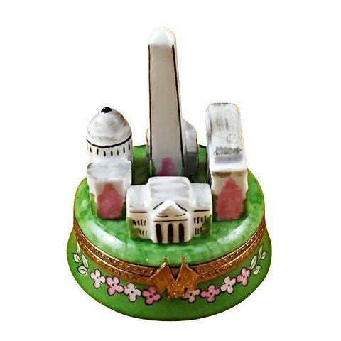 Washington Monuments Porcelain Limoges monuments united states French Trinket Box