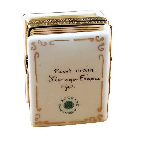 White Bible Porcelain Limoges religion christian French Trinket Box