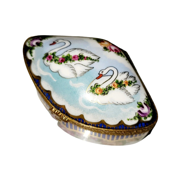 Swans Traditional Sevre Roses Limoges Box