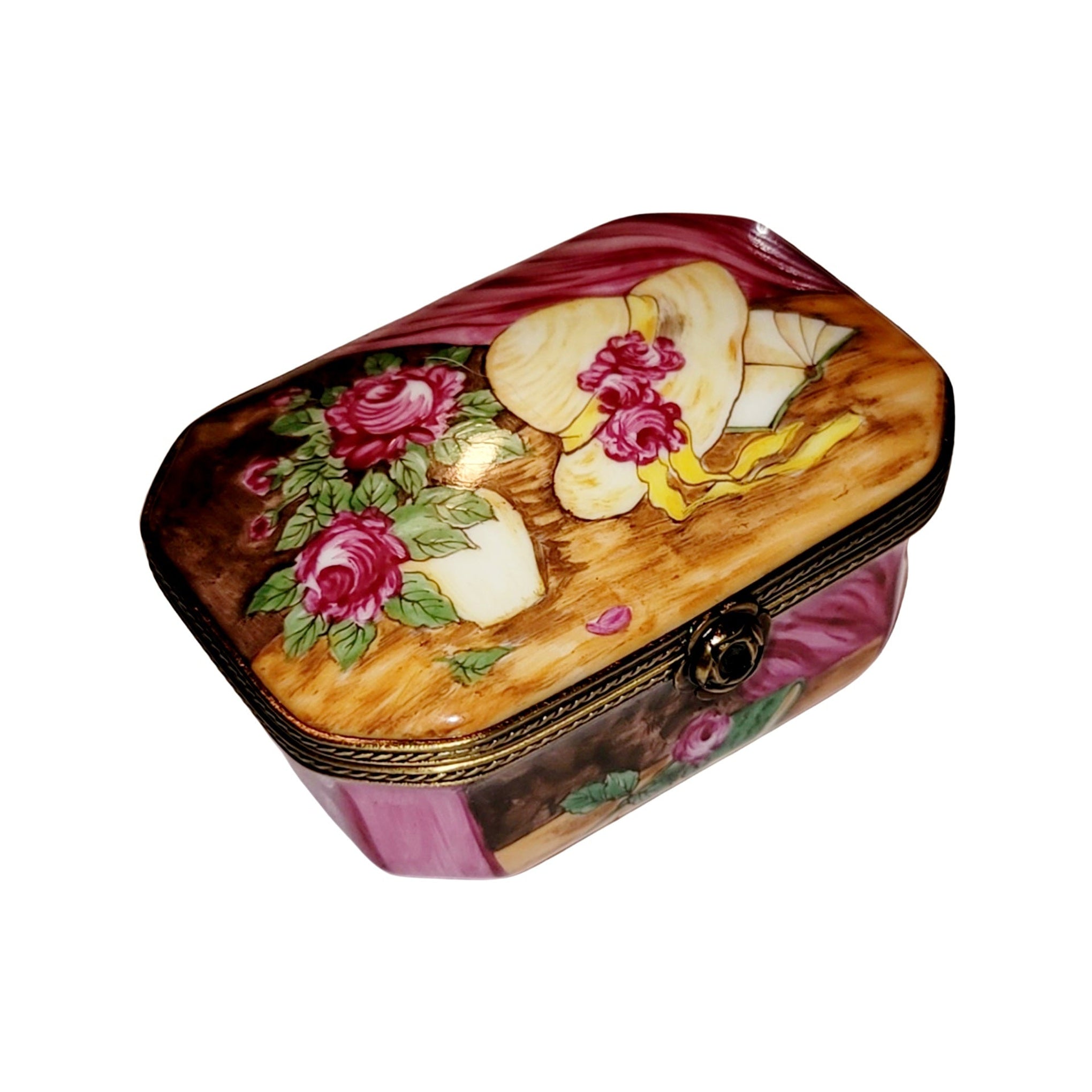 Hat w Romantic Roses on Limoges Box