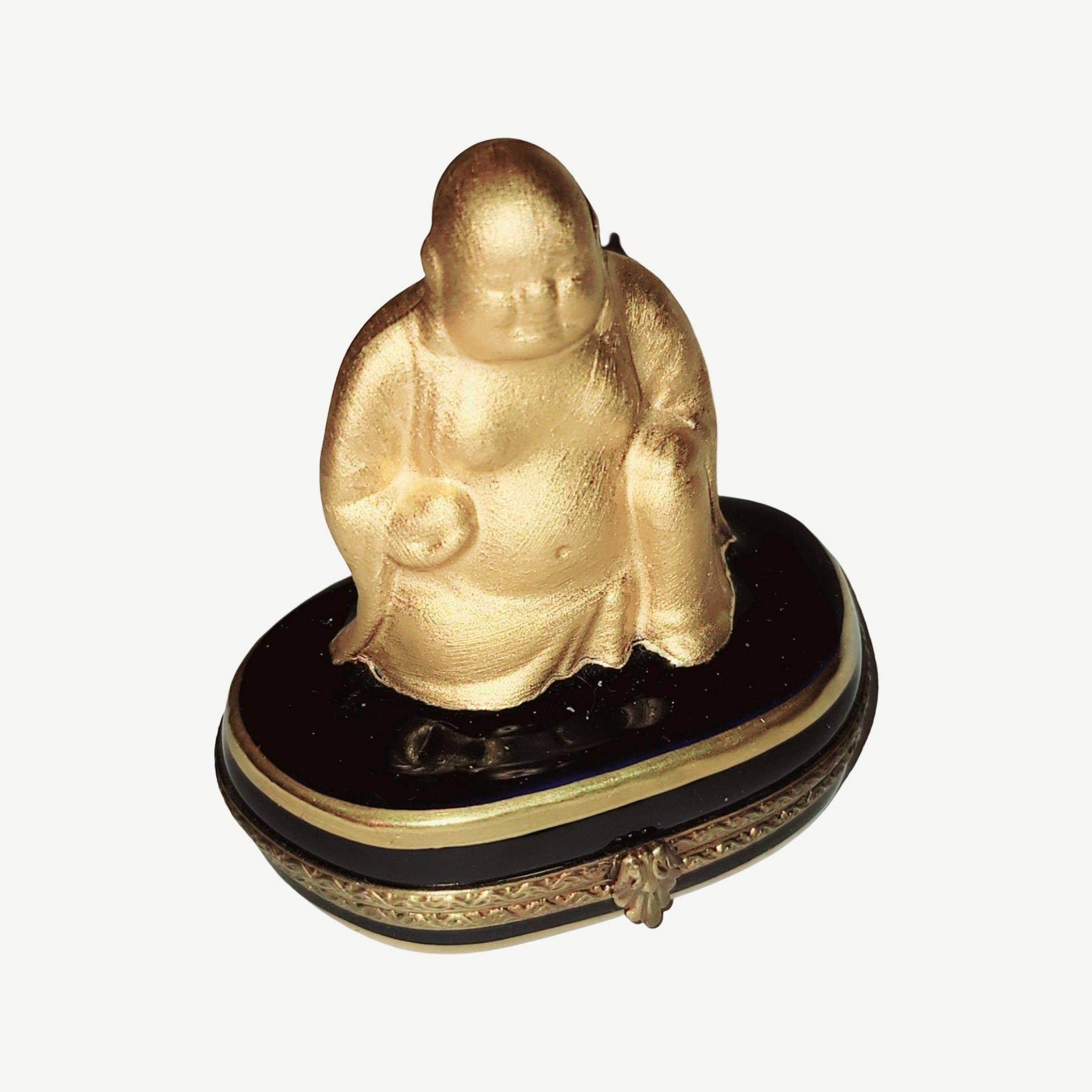 Rare Gold Cobalt Buddha Rochard Limoges Box