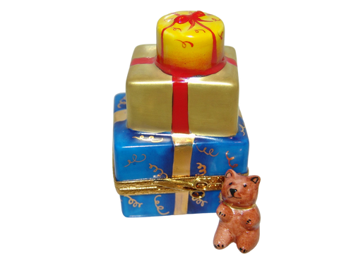 Christmas Presents Limoges Porcelain Box