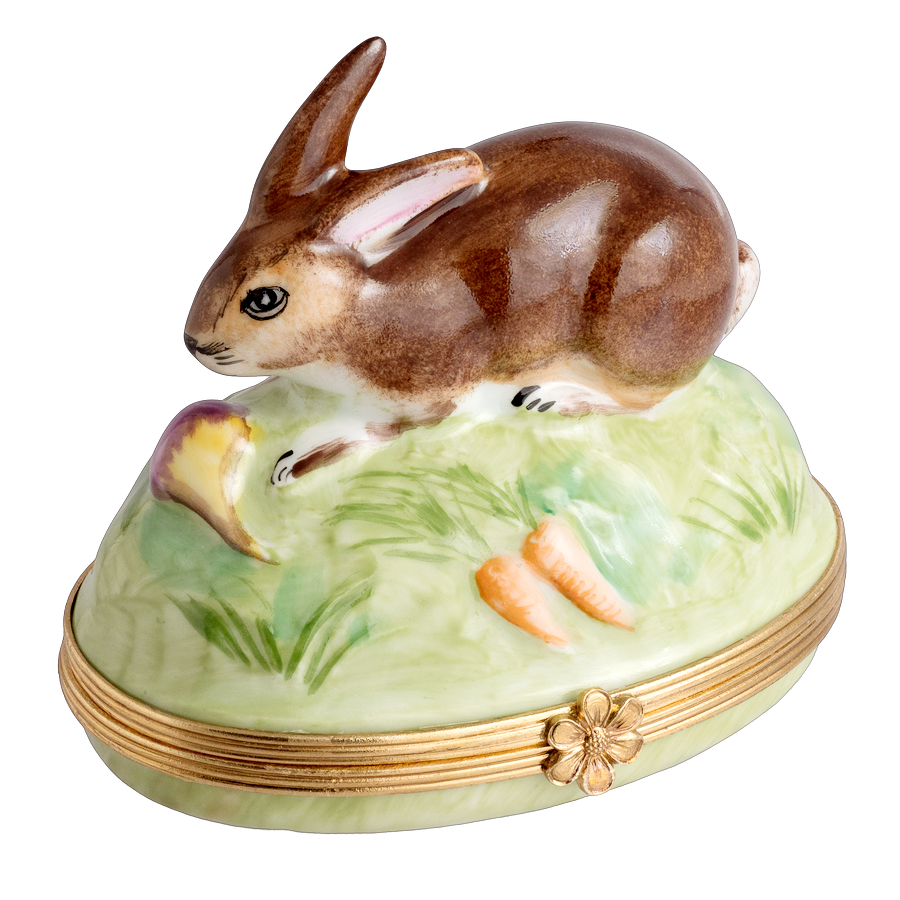 Rabbit Limoges Porcelain Box