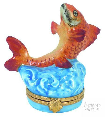 Goldfish Limoges Box-fish goldfish home-Limoges Box Boutique