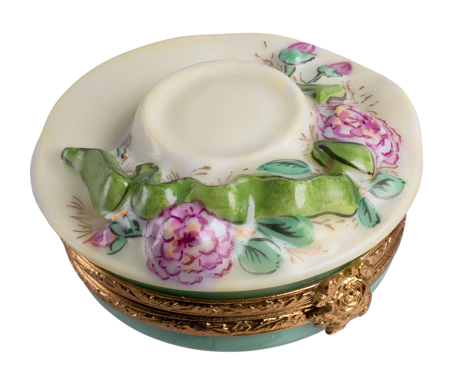 Garden Hat Limoges Porcelain Box
