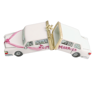 Just Married Limo Limoges Porcelain Box
